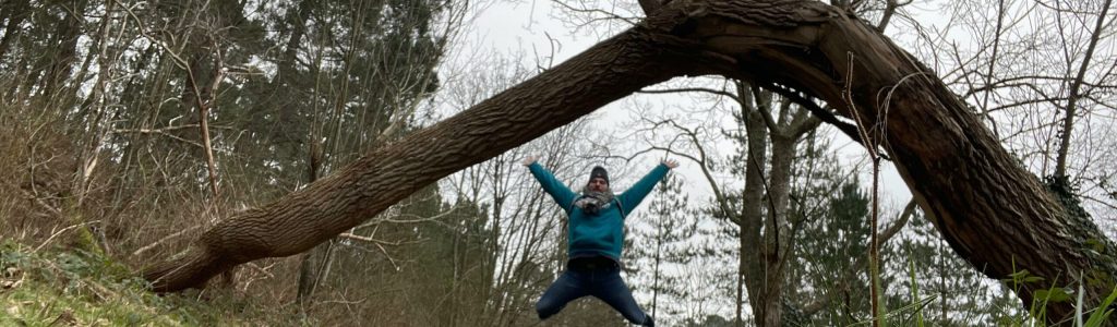 Saut de joie en nature