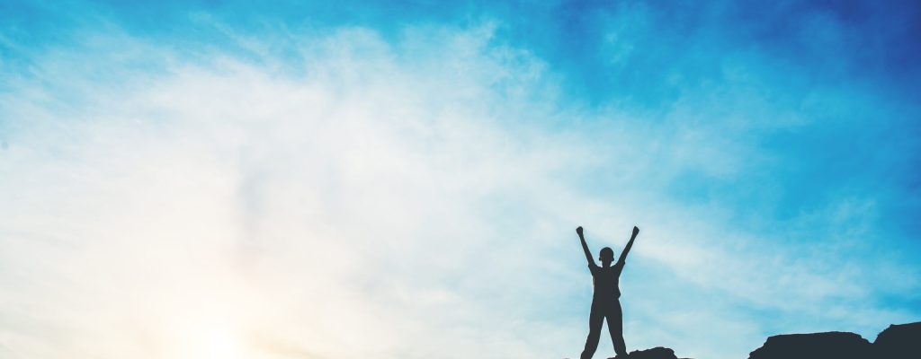 Silhouette of people happy time